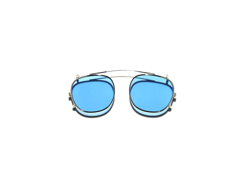 Moscot Zev Gold Clip Denim Blue